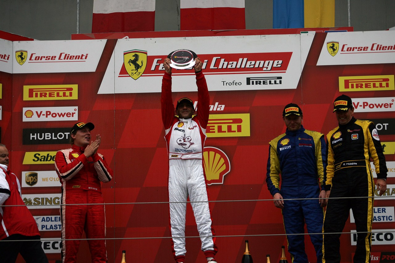 Podium Coppa Shell race 2, Giosu Rizzuto (ITA), Ferrari Challenge Shell,Motor Malucelli, David Gostner (ITA), Ferrari Challenge Shell, Ineco/MP, Andrii Lebed (UKR), Ferrari Challenge Shell,Team Ukraine, Enrich Prinoth (ITA) Vincenzo Sauto (ITA)Team Ineco MP